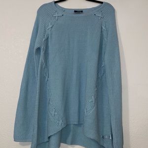 ANA pastel blue shaker knit sweater Sz XL
